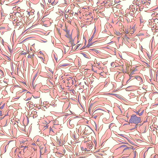 Pink Mixed Flowers Florentine Italian Print Paper ~ Rossi Italy